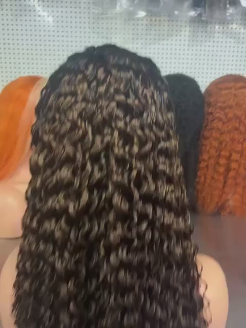 HK hair/ 1B Jerry curly 13x4 HD lace frontal wig