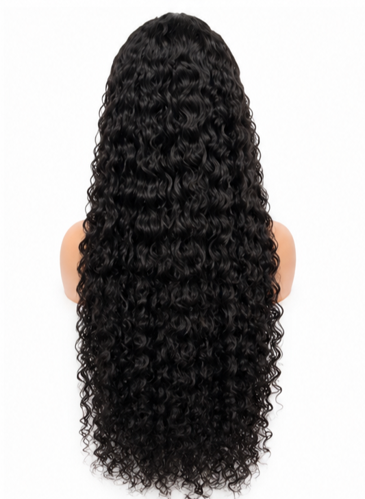 HK hair 1B Jerry curly 13x4 HD lace frontal wig