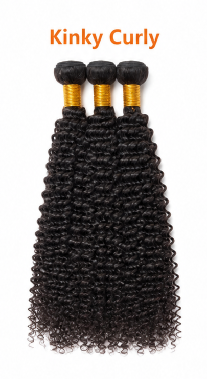 HK hair kink curly 12A virgin human hair bundles