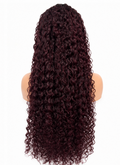 HK hair 1B 13x4 HD lace deep wave curly wig 24"